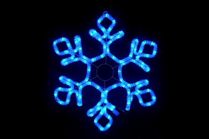 LED-XM(FR)-2D-CK012-B-30 Снежинка синяя 79х69см фото 1