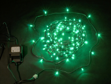 LED-LP-15СМ-100M-12V-G, Светодиод. клип-лайт зеленый, темный провод фото 1