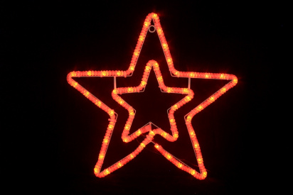 LED-XM(FR)-2D-CK020-R Звезда красная 55*54 см фото 2