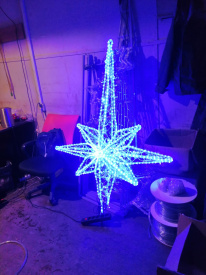 FLESI-LED-FL-001-Елочная макушка"Полярная звезда" синяя (РФ) 150Х117см. фото 2