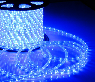 LED-XD-2W-100M-240V-B-S Flash (каждый 6-ой), синий,13мм, (2м) фото 1