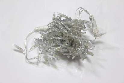 LED-PLS-100-10M-24V-W/C-W/O, белый/прозрачный провод, соединяемая (без силового шнура) С КОЛПАЧКОМ фото 1