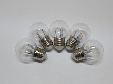 E27 BULB-6 SMD-240V-WW лампа декоративная прозрачная колба 2026 фото 3