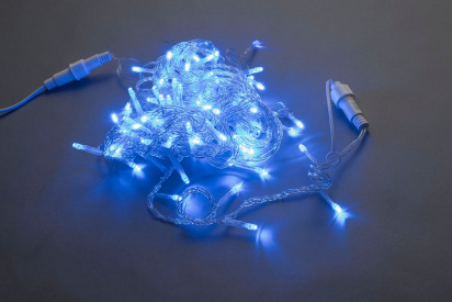 LED-PLS-100-10M-24V-B/C-W/O, синий/прозрачный провод, соединяемая (без силового шнура) 24Вольта фото 1