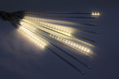 2021 Сосульки Трубки D12mm, 10шт 0,5М Белая теплая LED-PLM-SNOW-540SMD-0.5*4.5M-10-12V-WW не соедин. фото 1