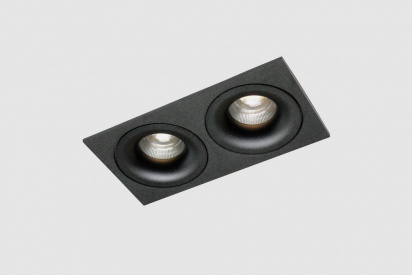Декоративная двойная рамка (черная) под светильник серии ROUND-IN-01 фото 3