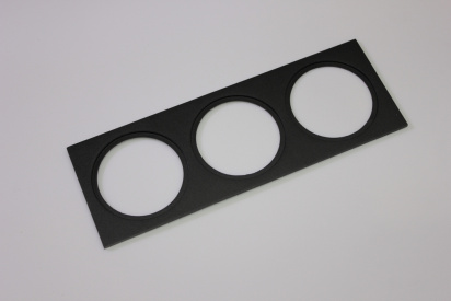Декоративная тройная рамка (черная) под светильник серии ROUND-IN-01 фото 1