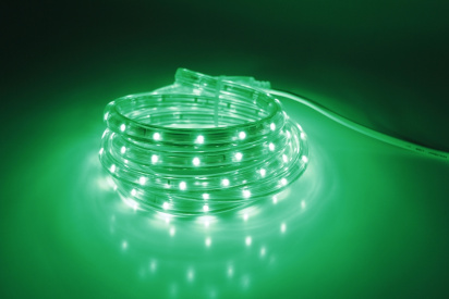 LED-CDL-FCB-3528-13MM-36L-240V-G зеленый,13мм, 2М, 2.77CM, 100M, 2.1W фото 1