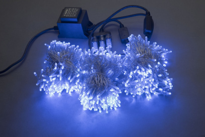 F   Синий LED-BS-200*3-20M*3-24V-B прозрачный пр. (Flash через каждые 7 светодиодов) фото 1