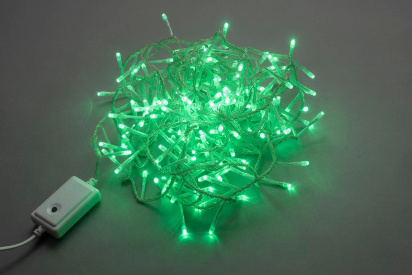 LED-BW-200-10M-240V-G, зеленая на прозрачном пров фото 1