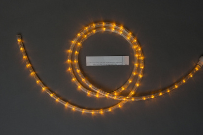 LED-DL-3W-100M-2M-240V-Y Светодиодная гирлянда дюралайт чейзинг, желтый, D13мм, 36LED/метр,  IP65, к фото 1
