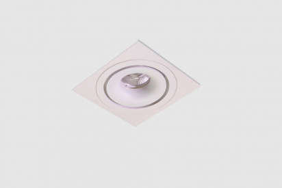 Декоративная одинарная рамка (белая) под светильник серии ROUND-IN-02 фото 2