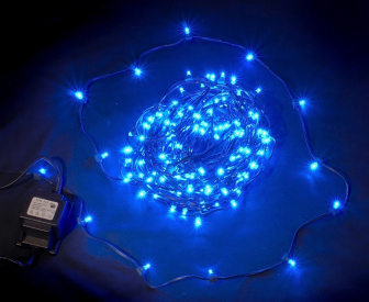 LED-LP-15СМ-100M-12V-B, Светодиод. клип-лайт синий, темный провод фото 1