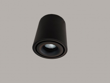 Потолочный накладной светильник ROUND-OUT-01-BL-WW (теплый белый свет, черный корпус)  фото 1