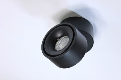 Потолочный накладной светильник ROUND-OUT-01-1-BL-WW (теплый белый свет, черный корпус)  фото 3