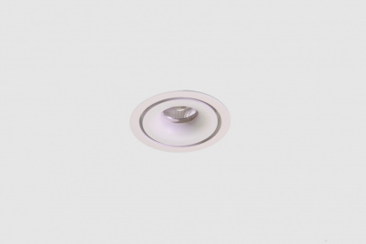 Потолочный врезной светильник ROUND-IN-02-WH-WW (теплый белый свет, белый корпус)  фото 1