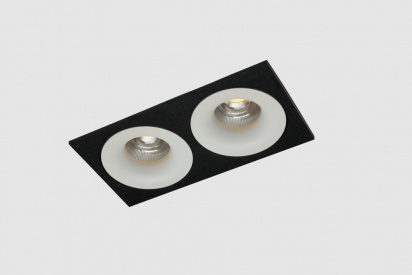 Декоративная двойная рамка (черная) под светильник серии ROUND-IN-01 фото 4