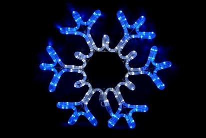 LED-Снежинка 43*43 см, BL-L-04, бел.-син фото 3