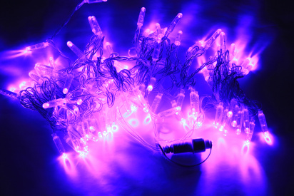 LED-PLS-100-10M-24V-V/C-W/O, VIOLET(фиолетовая)/прозр.пров соед (без сил.шнура) С КОЛПАЧКОМ NEW 2021 фото 1
