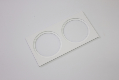 Декоративная двойная рамка (белая) под светильник серии ROUND-IN-01 фото 2