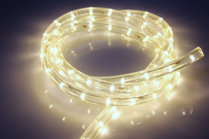 LED-DL-2W-100M-1M-240V-WW Светодиодная гирлянда дюралайт, фиксинг, белый теплый, D13мм, 36LED/метр,  фото 1
