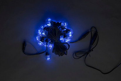 LED-2BLR-40CM-10M-240V-B, Белт-лайт с лампами, синий/черный пр. фото 1