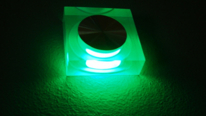 FL55SH-SP  GREEN LED свет.квад, встр. в стену 1*1W фото 1