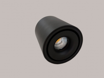 Потолочный накладной светильник ROUND-OUT-01-BL-WW (теплый белый свет, черный корпус)  фото 2