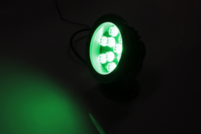 G-DT109-G 12V LED  прожек.,9 LED CREE/1W,12V  зелёный фото 5